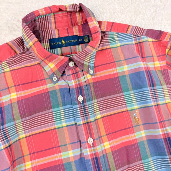 Ralph Lauren Other - Ralph Lauren Button Down Shirt Mens Large Multicolor Plaid Long Sleeve Pony Logo